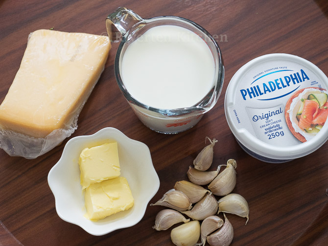 Ingredients for Cream Cheese Pasta Sauce