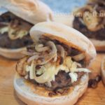 Beef Mushroom Burger with Fried Onions