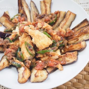 Tofu and Eggplant in Shrimp paste