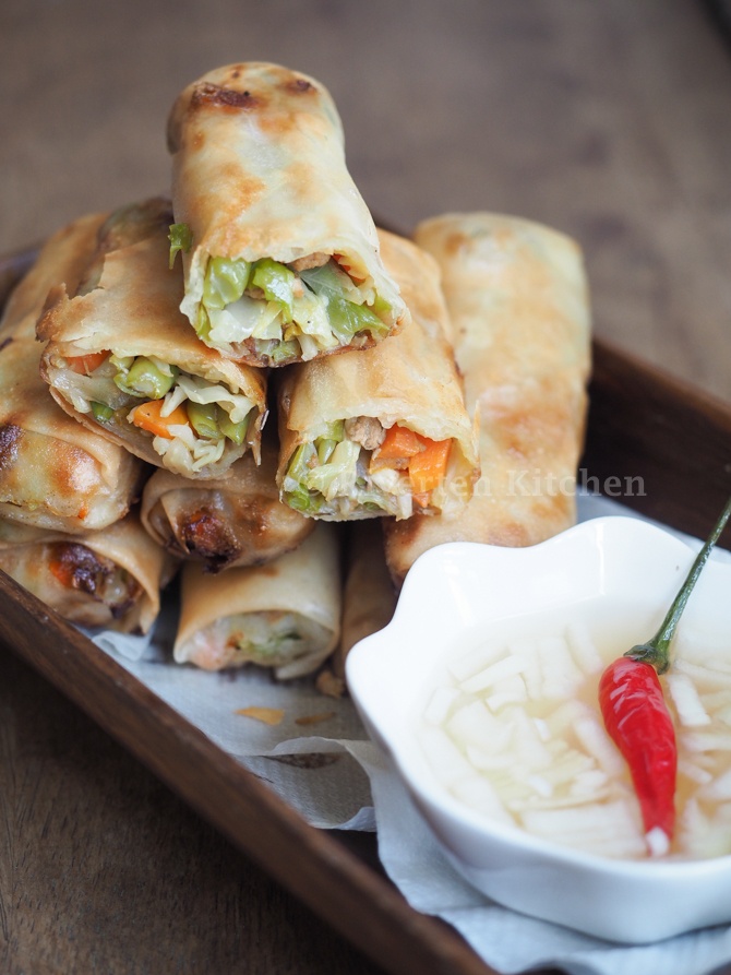 Vegetable Spring Rolls with Pork Filipino Style