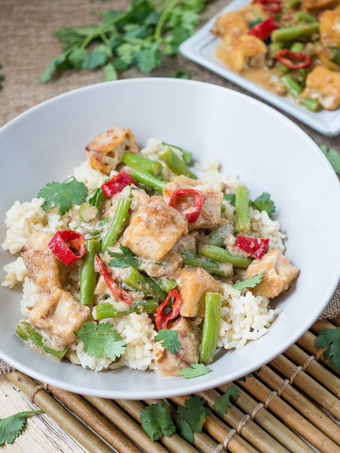 Tofu and Green Beans Bicol Express
