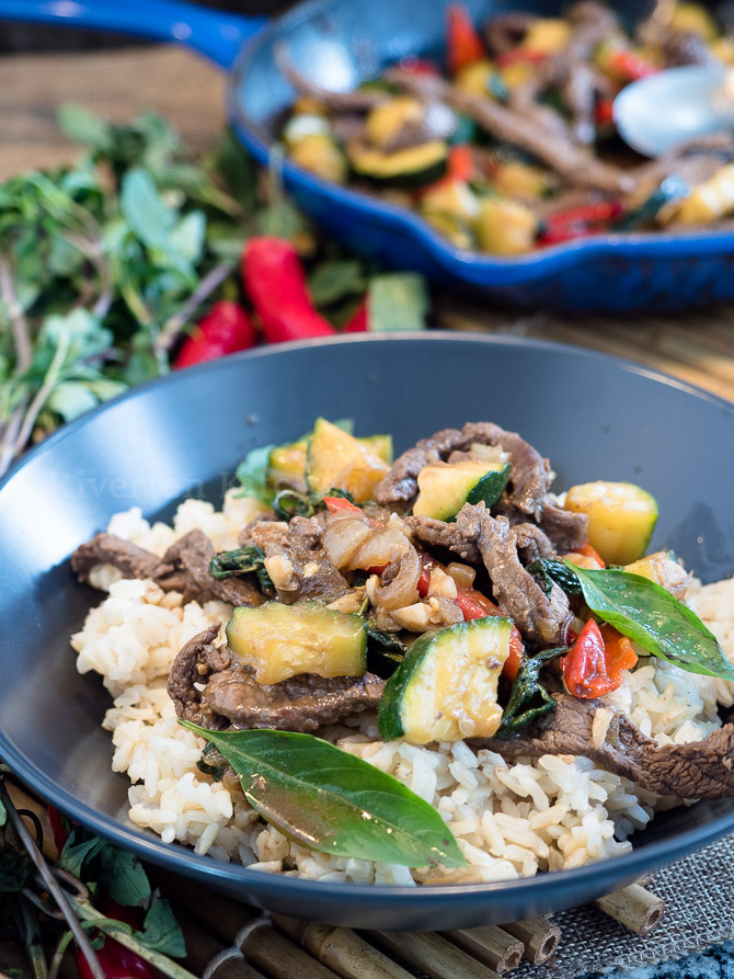 Beef and Zucchini Stir-fry with Thai Basil