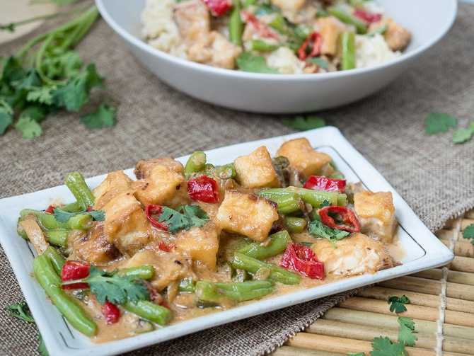 Bicol Express using Tofu and Green Beans