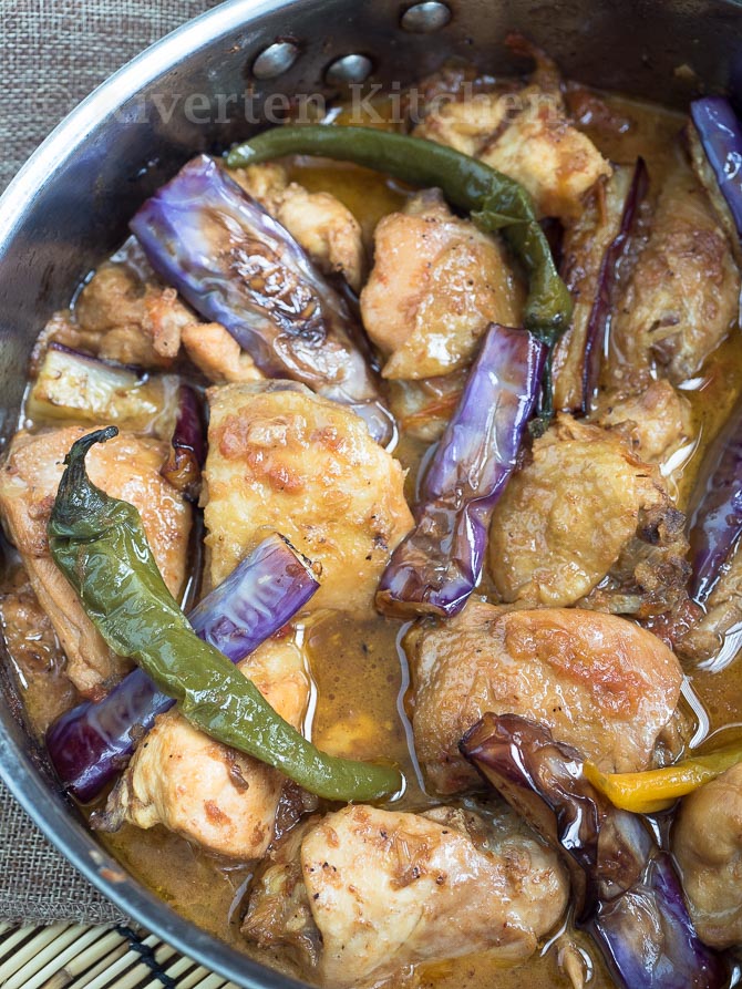 Chicken braised in bagoong or shrimp paste