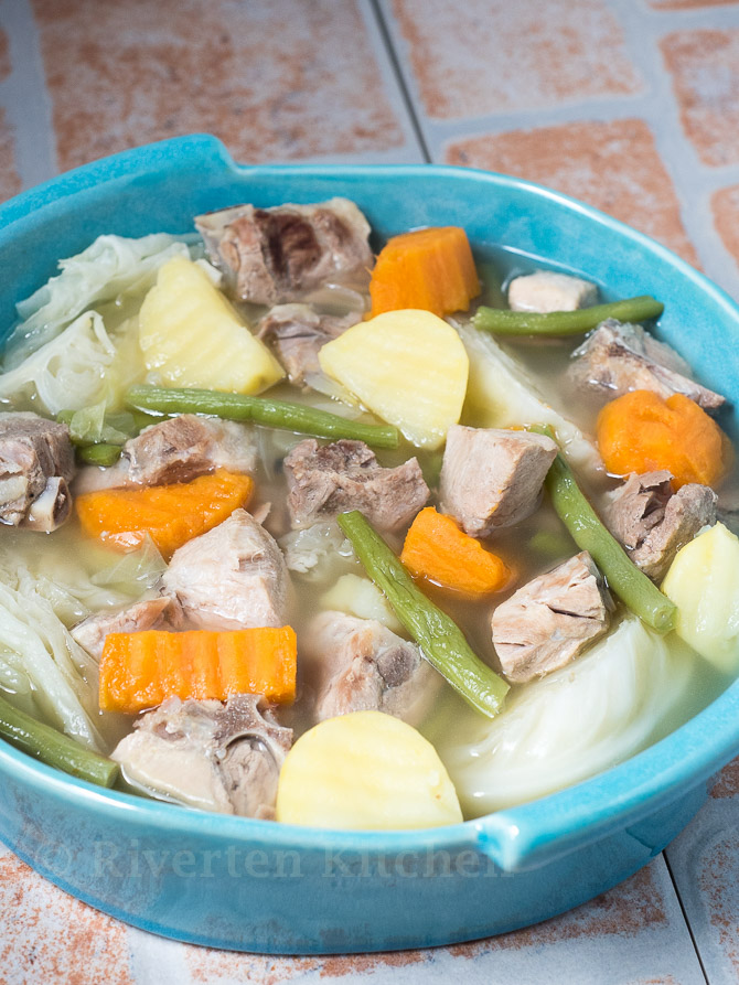 pork and vegetable soup