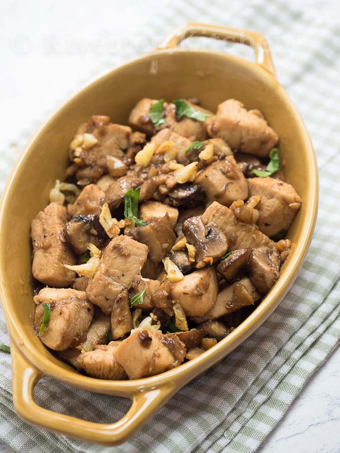 Chicken and Mushroom Salpicao recipe