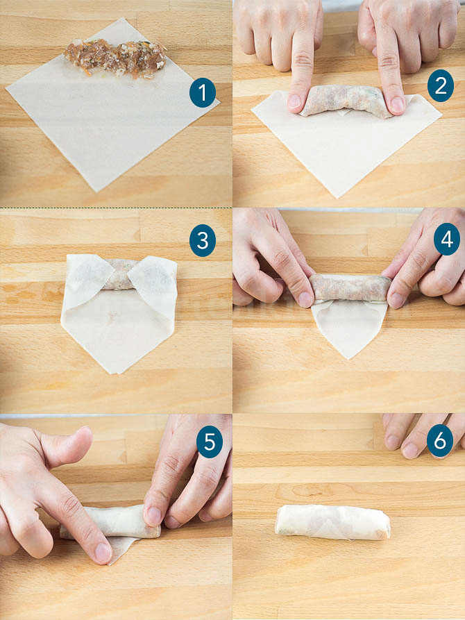 steps on how to wrap lumpia