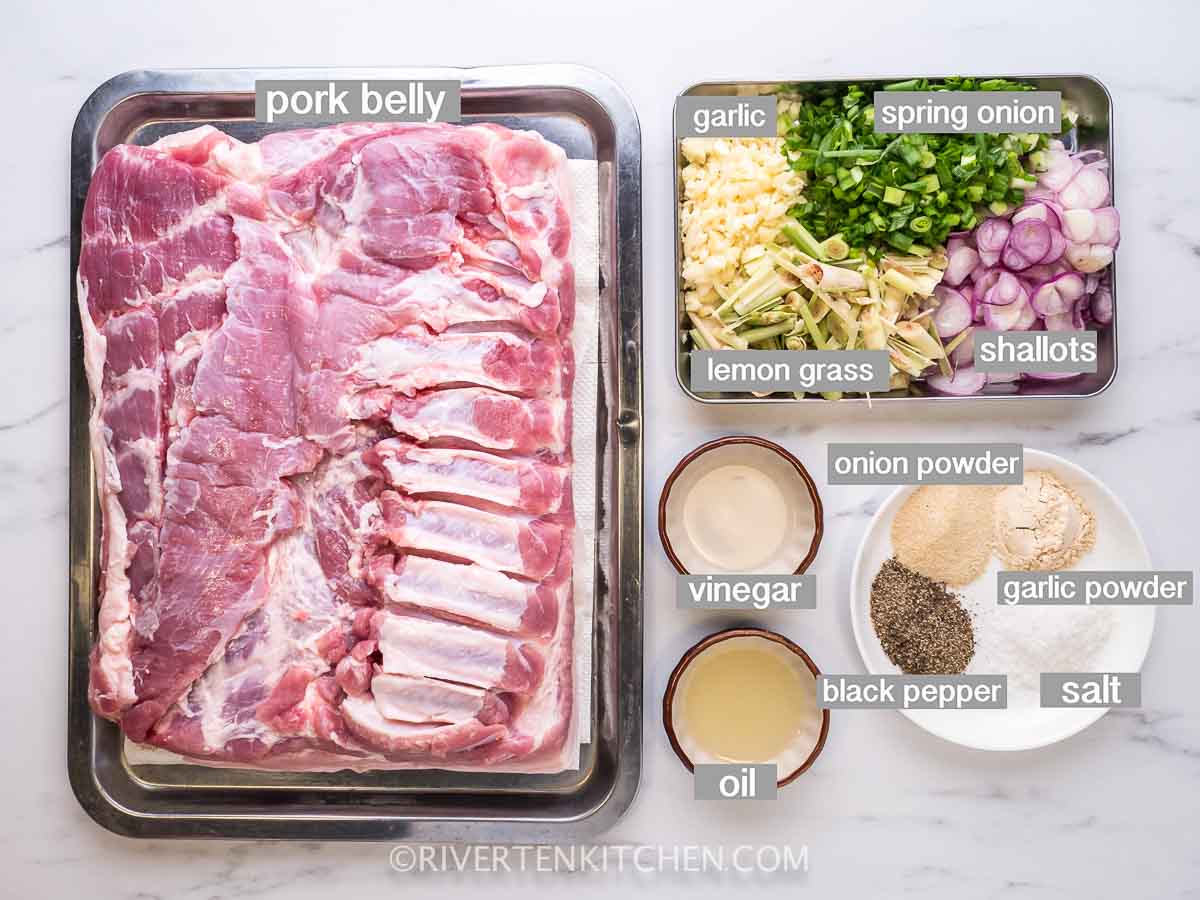Lechon Pork Belly Cebu Ingredients