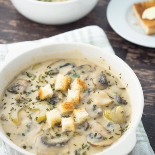 Mushroom celery soup recipe
