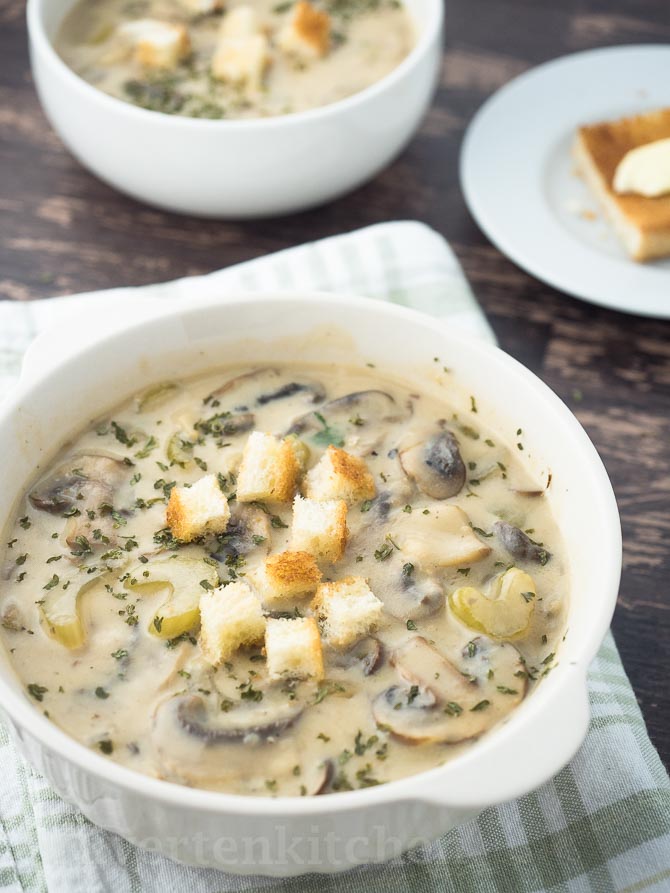Mushroom celery soup recipe