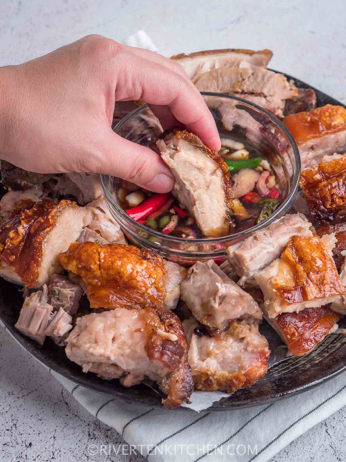 lechon with crispy crackling