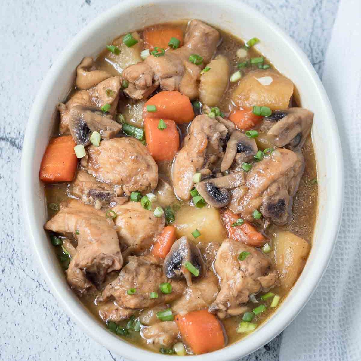 Braised Chicken in Soy Ginger Sauce