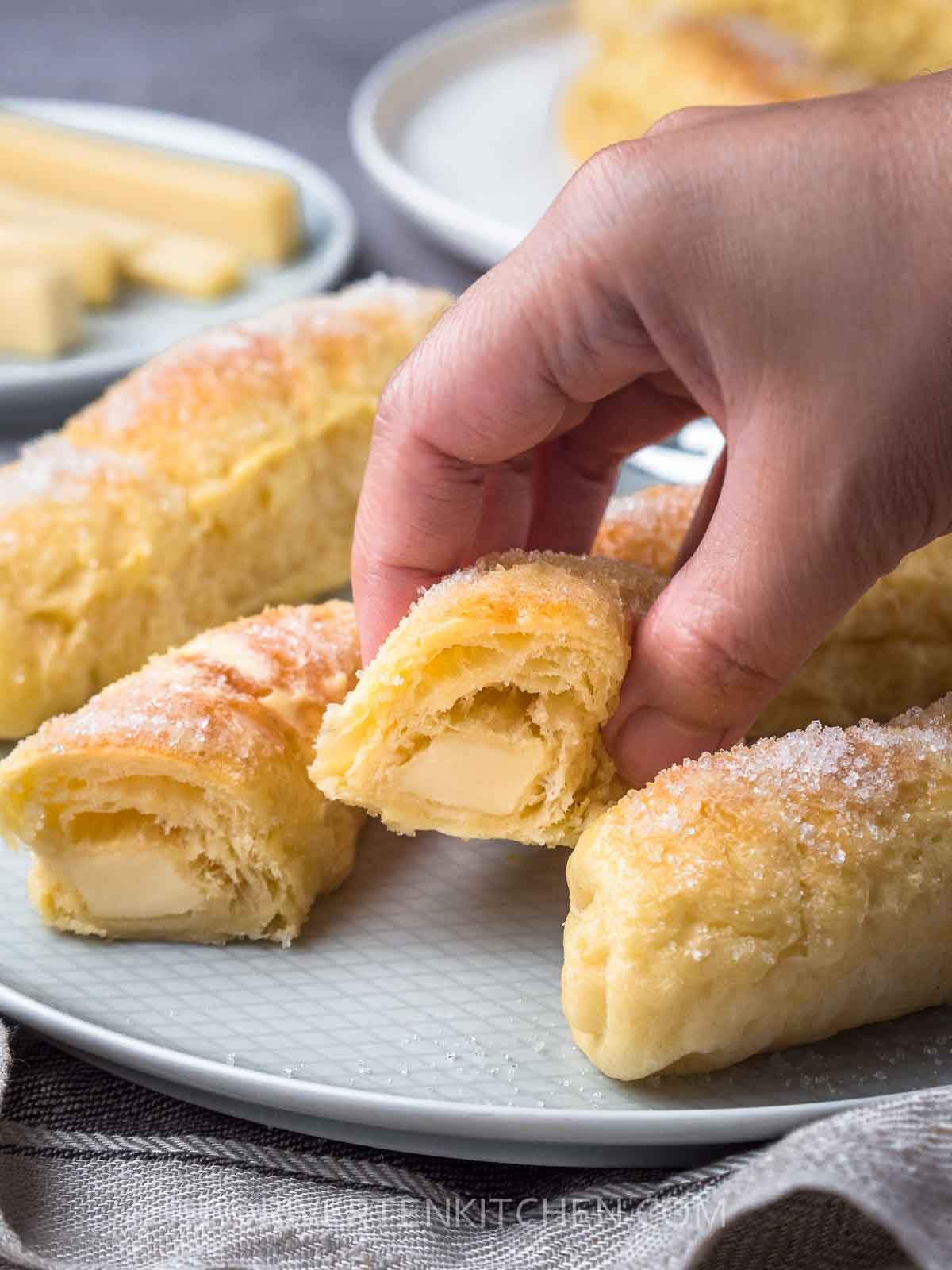 bread rolls filled with cheese