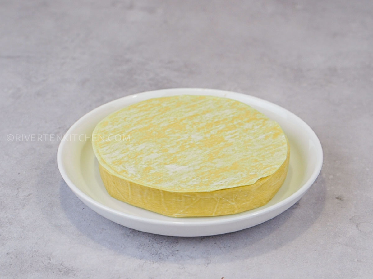 Round Yellow Dumpling Wrapper