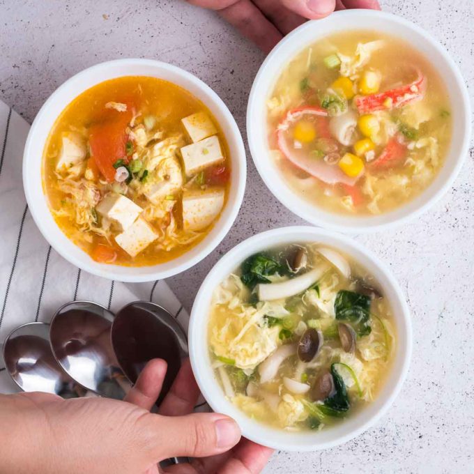 3 different ways to make egg drop soup