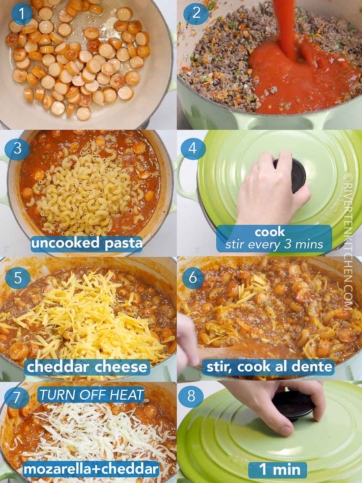 steps on how to cook beef pasta in tomato sauce