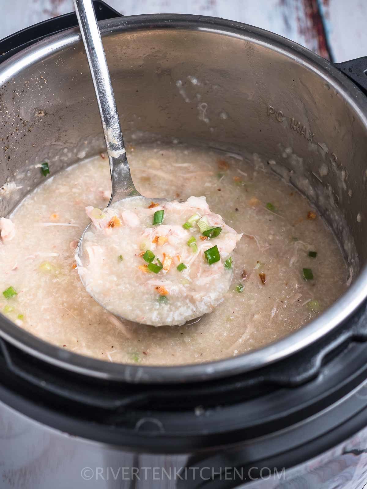 Filipino Congee Cooked in Instant Pot