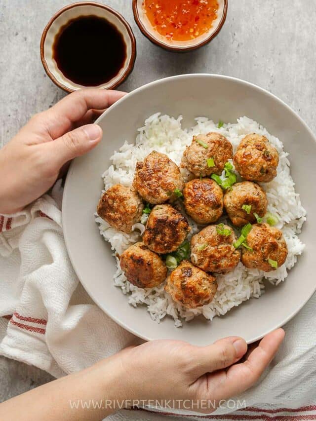 Air-fryer Meatballs (Asian style)