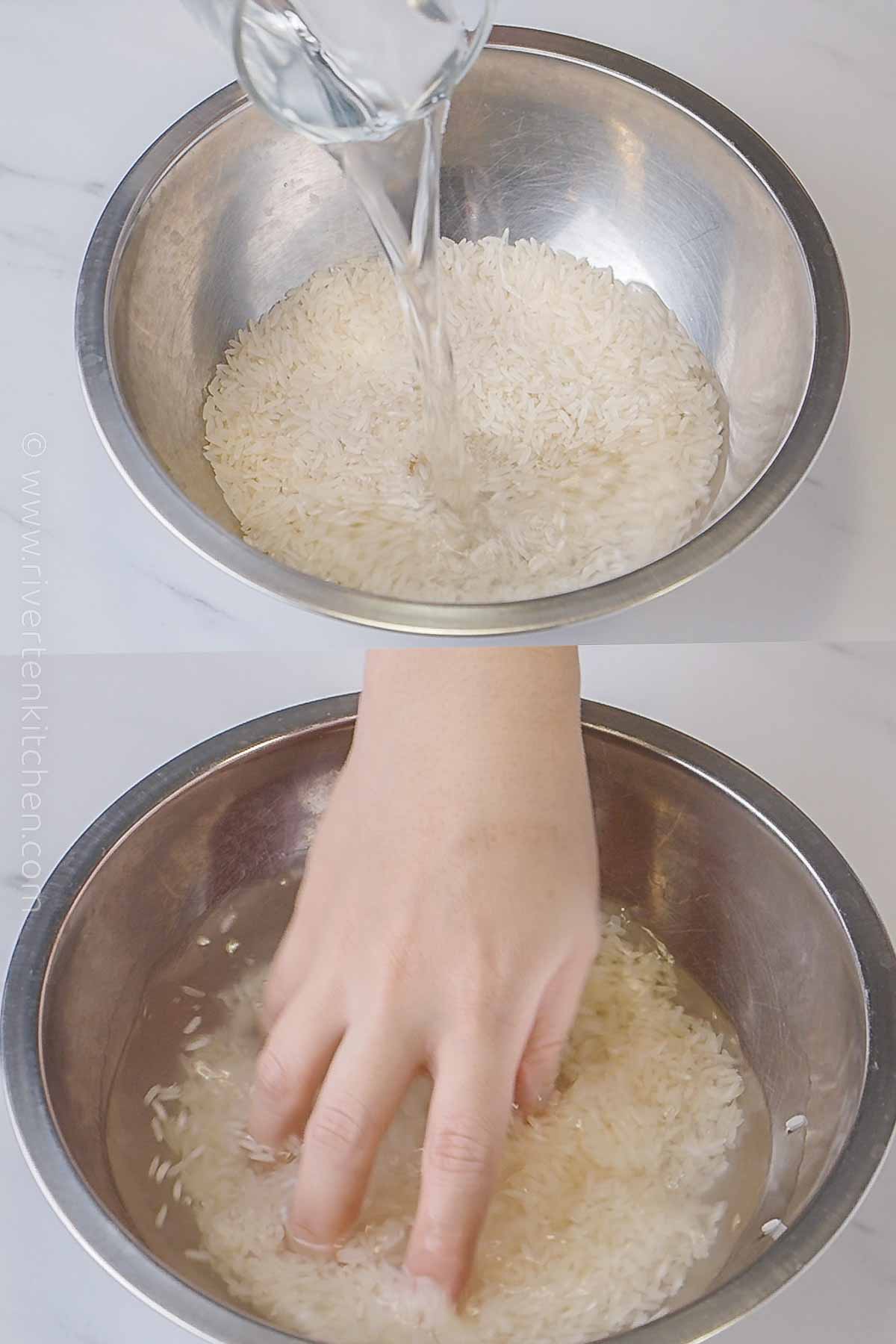 wash rice before cooking