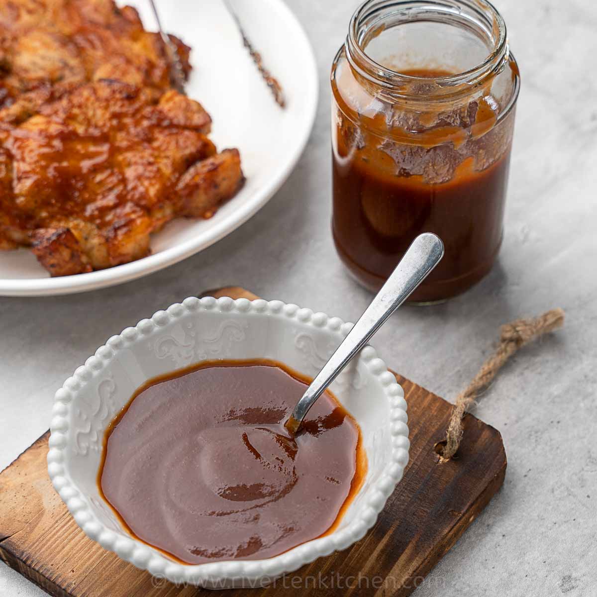 homemade barbecue sauce with pineapple juice.