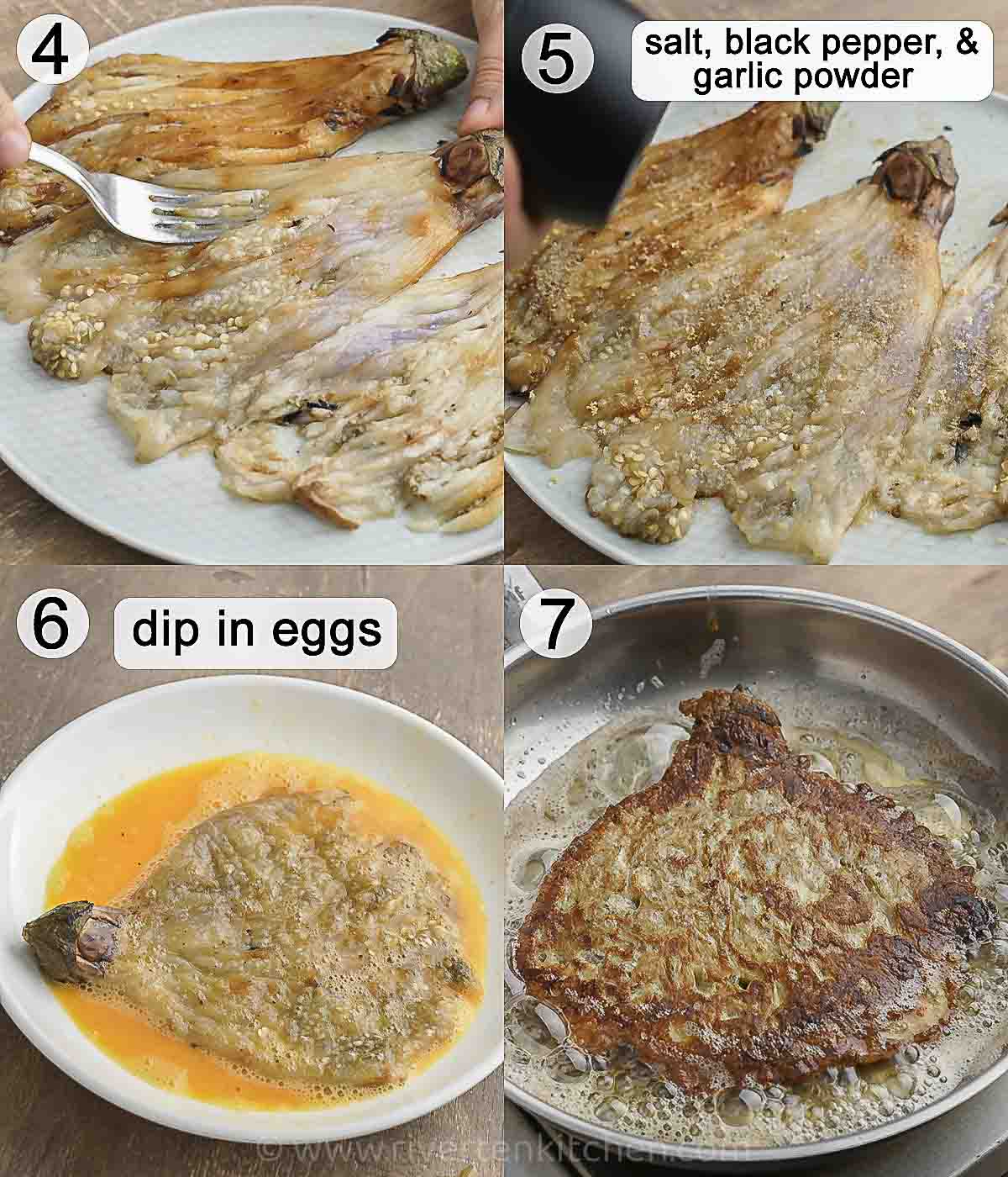 step-by-step process on how to make Filipino tortang talong.