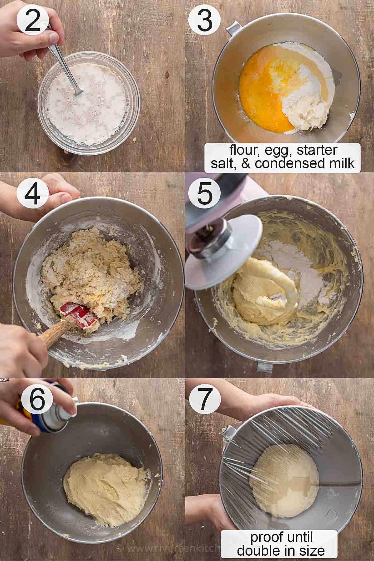 step-by-step process on how to make milk yeast bread.