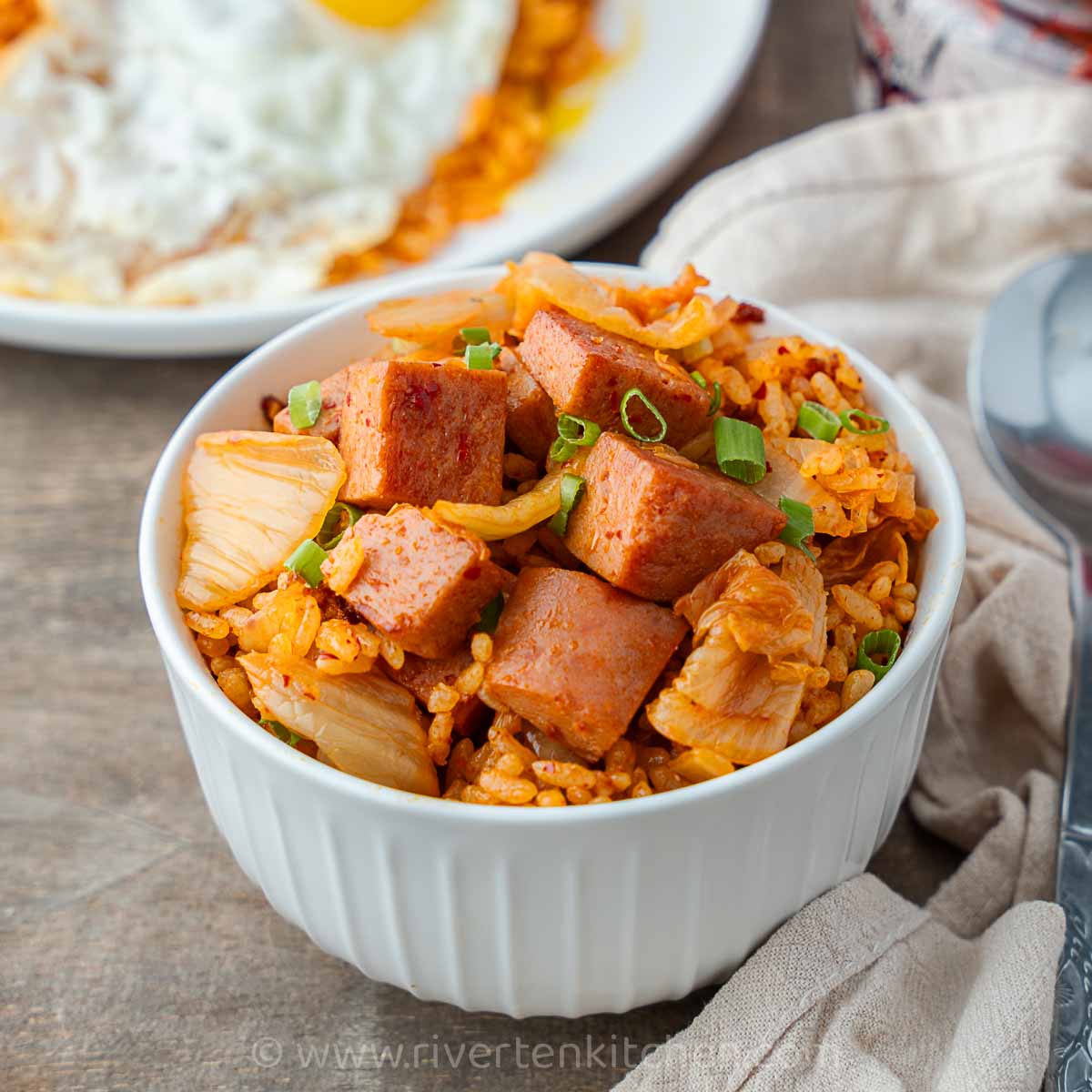 Easy Kimchi Fried Rice with Spam