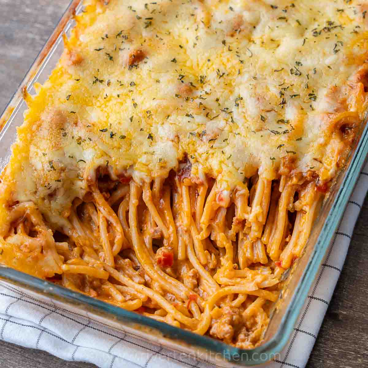 Baked Spaghetti with Cream Cheese