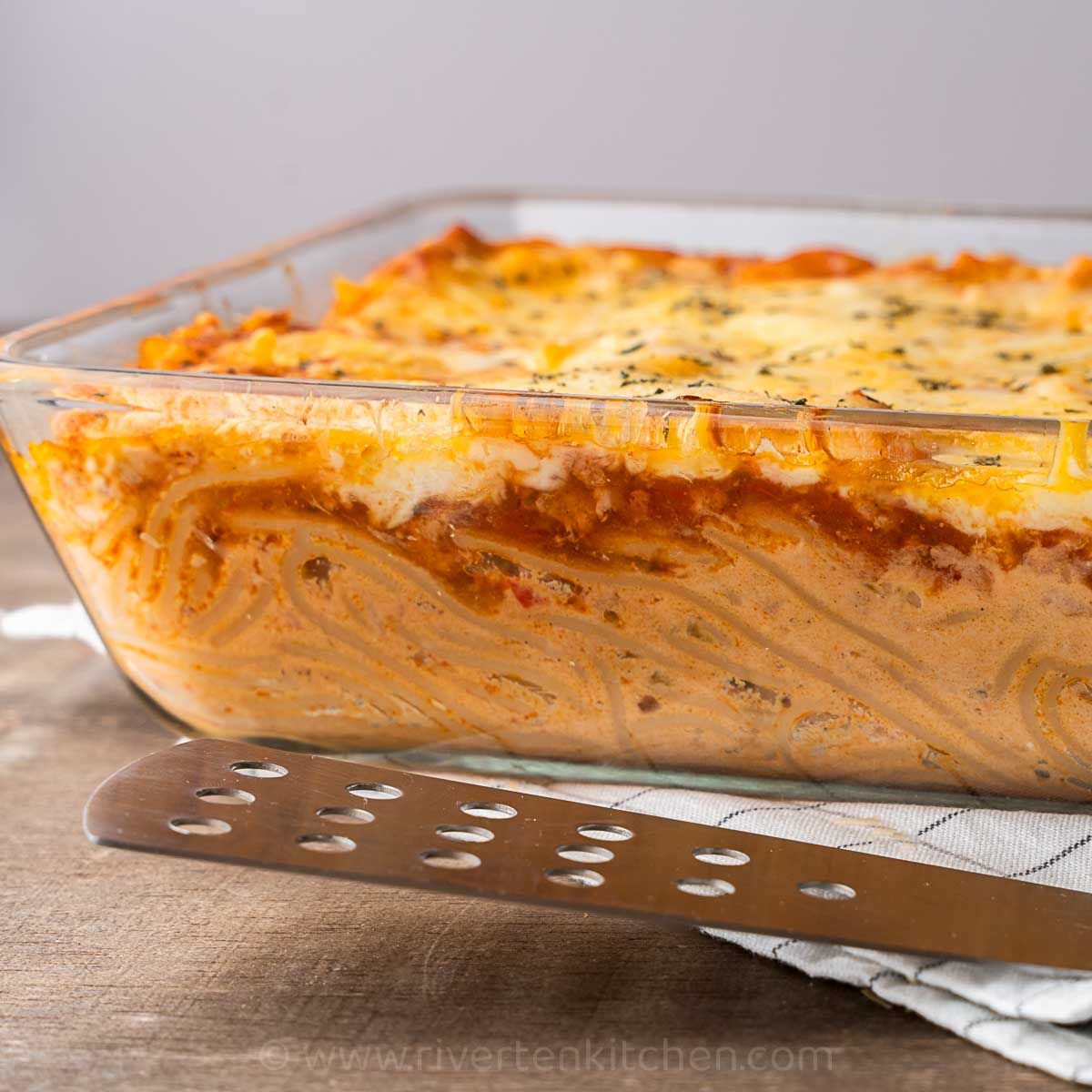 best baked spaghetti with cream cheese.
