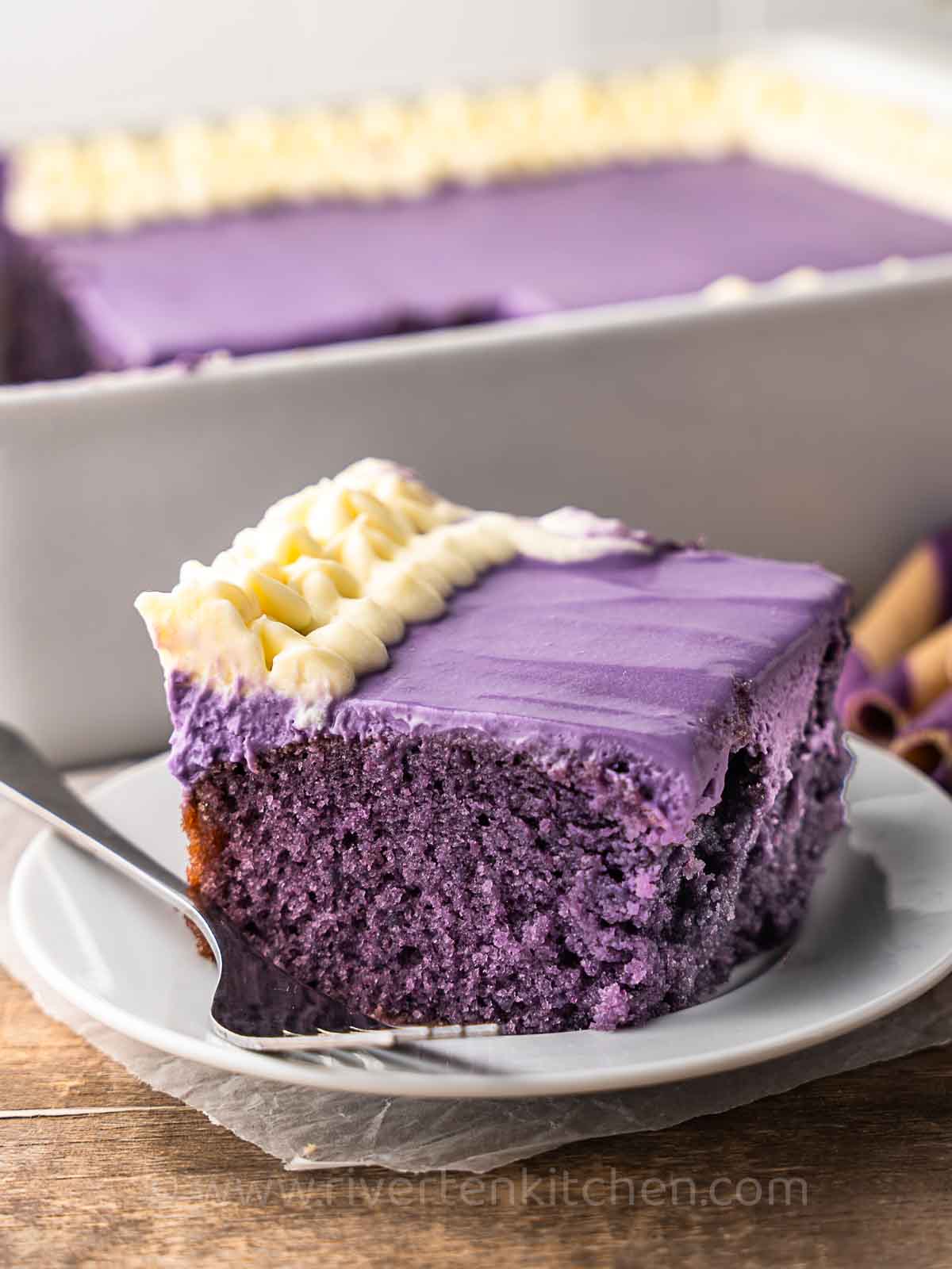 Purple cake made of Filipino ube
