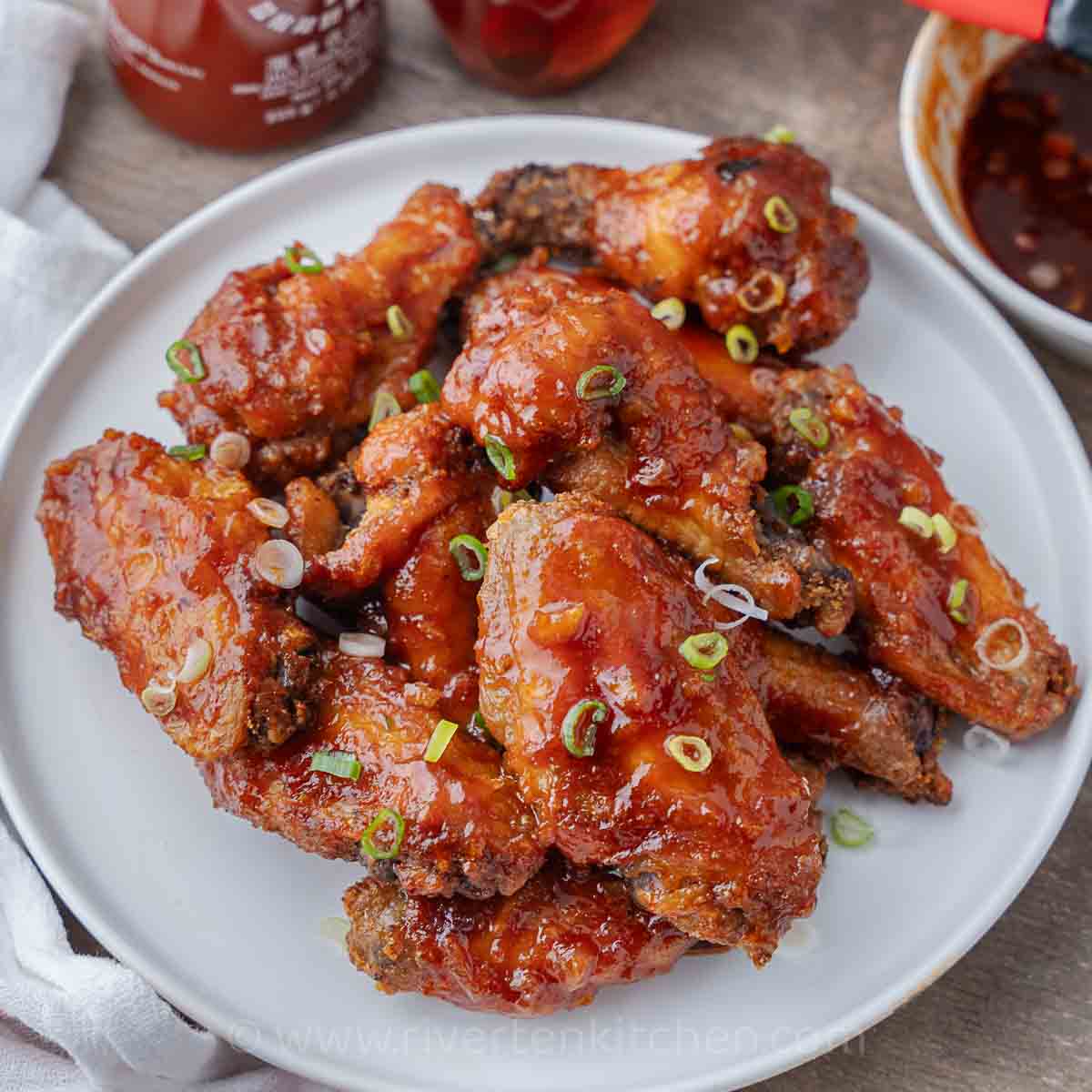 Honey Sriracha Chicken Wings Air Fryer