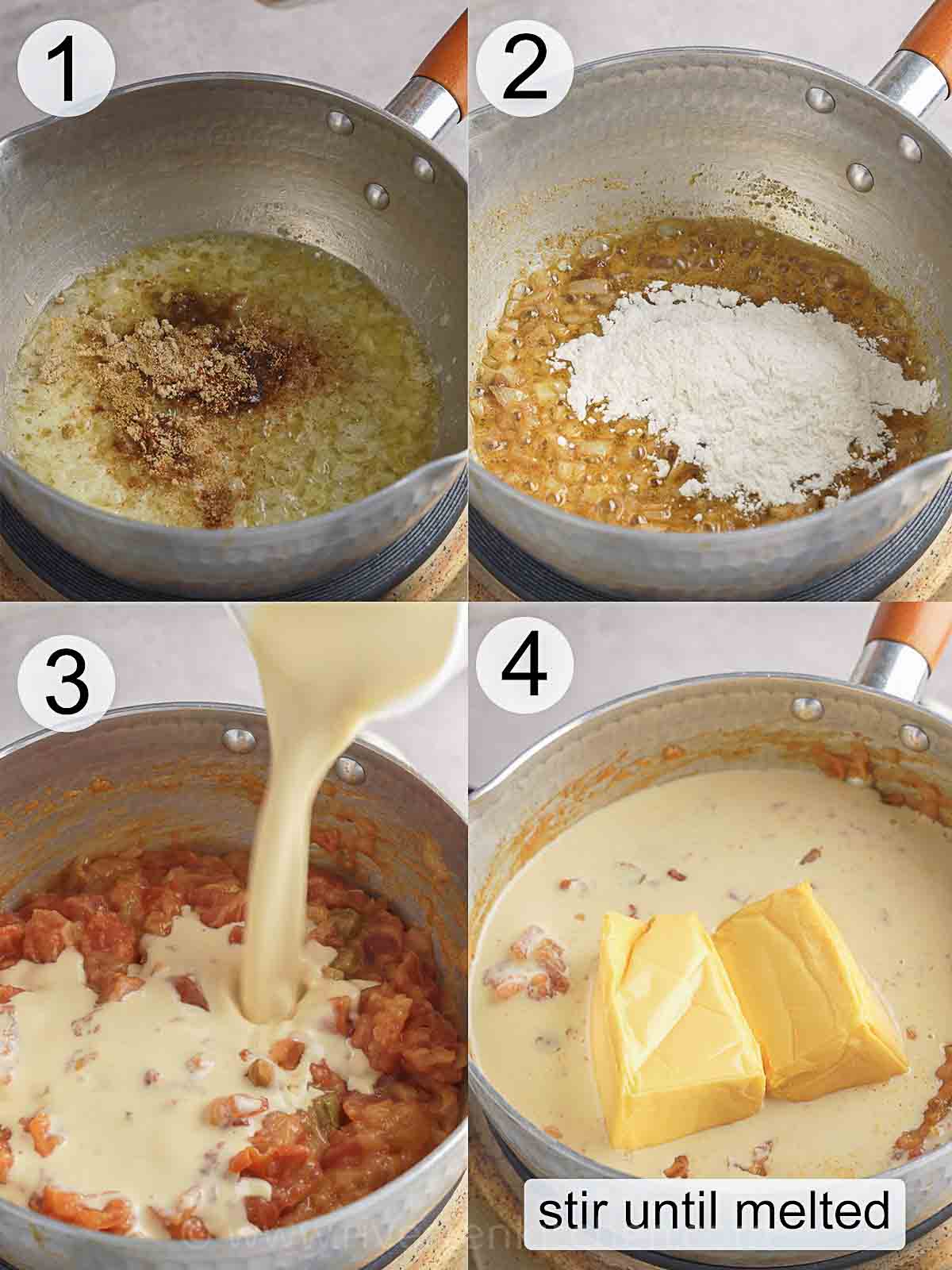 step-by-step process on how to make Mexican cheese sauce.